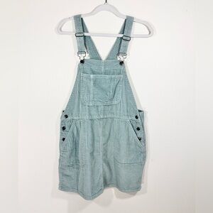 Wild Fable Corduroy Overall Dress Blue Green Adjustable Straps Size M